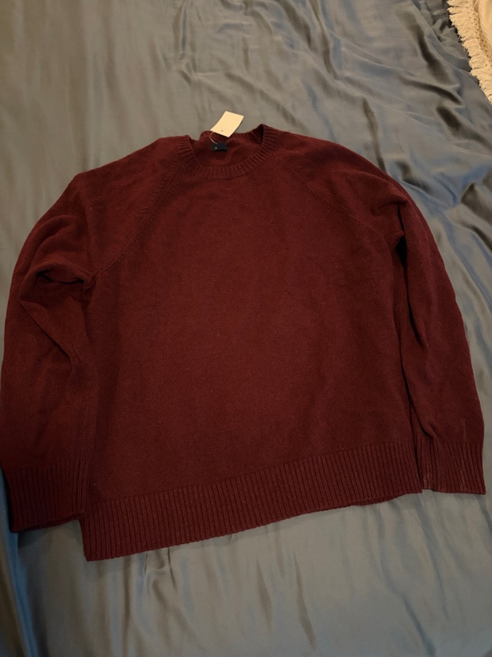 J. Crew Men's Crewneck Sweater in Deep Burgundy